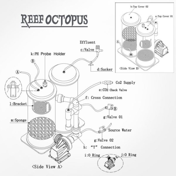 SRO CR5000D 8in Dual Chamber Calcium Reactor reef octopus