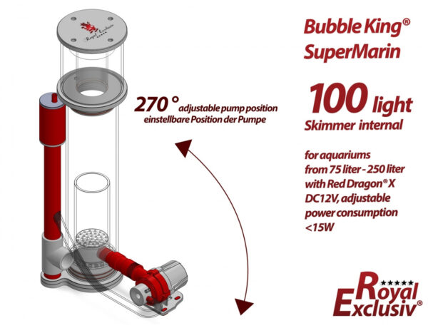 Bubble King® Supermarin 100 with Red Dragon X DC 12V LIGHT