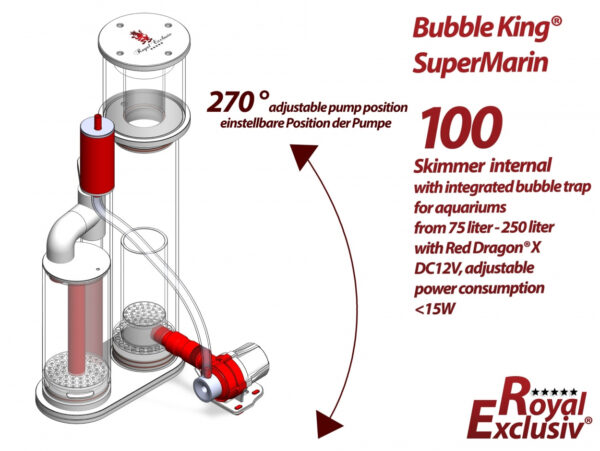 Bubble King® Supermarin 100 with Red Dragon X DC 12V with Integrated Degassing Chamber